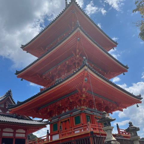 kagoharatathumi）真作/巖谷小波/桃/布袋屋掛軸HJ-811 Hōkan-ji Temple (Yasaka Pagoda) - Kyoto, Higashiyama Ward, 清水